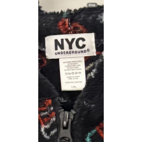NYC Underground Ugly Christmas Pajamas One Piece Hooded Fleece L XL Worn Once - Picture 3 of 5